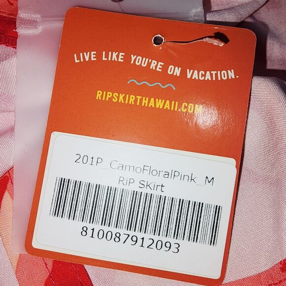 RIPSKIRT HAWAII NWT! Sz M Length 2 "Little Leg" Floral Pink Vacation Wrap Skirt - Picture 5 of 7